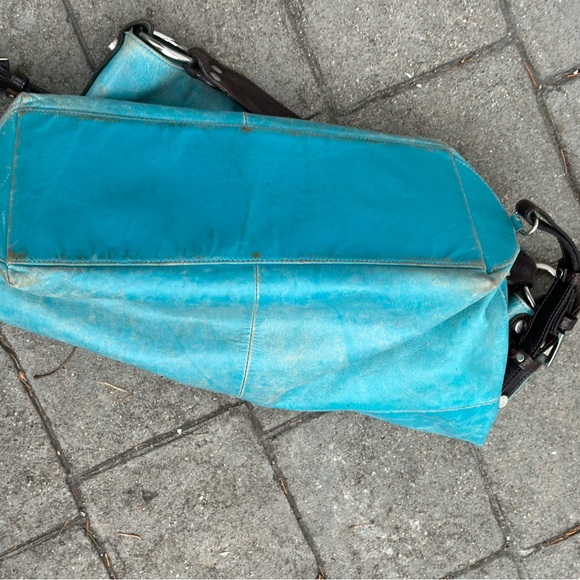 Tano Blue Leather Women's Hobo Bag - Picture 5 of 7